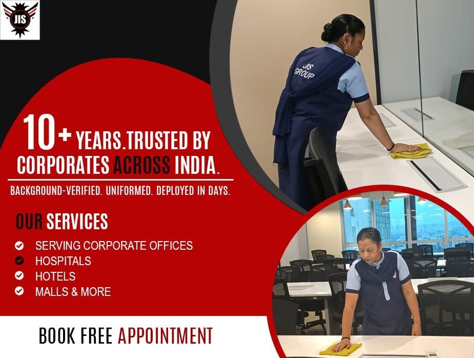 10+ years trusted by corporates across India — background-verified, uniformed staff deployed in days